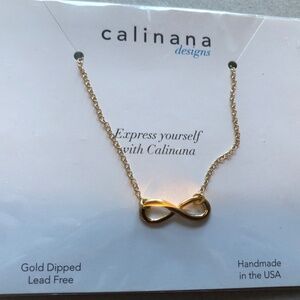 NEW INFINITY KNOT Gold‎ Dipped Plated Necklace